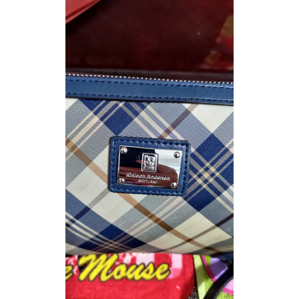 二手 MK MICHAEL KORS 金屬logo 鉚釘牛皮拉鍊後背包 金安德森 經典格紋 肩斜背包-規格圖11