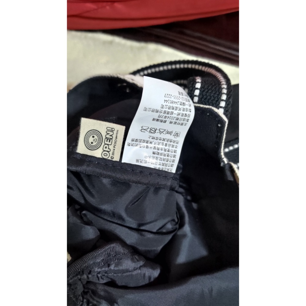 二手 小花朵朵 夕陽與花手機繩附夾片 open 帆布托特包 韓國設計師T-pocket手機包含長鍊背帶-細節圖6