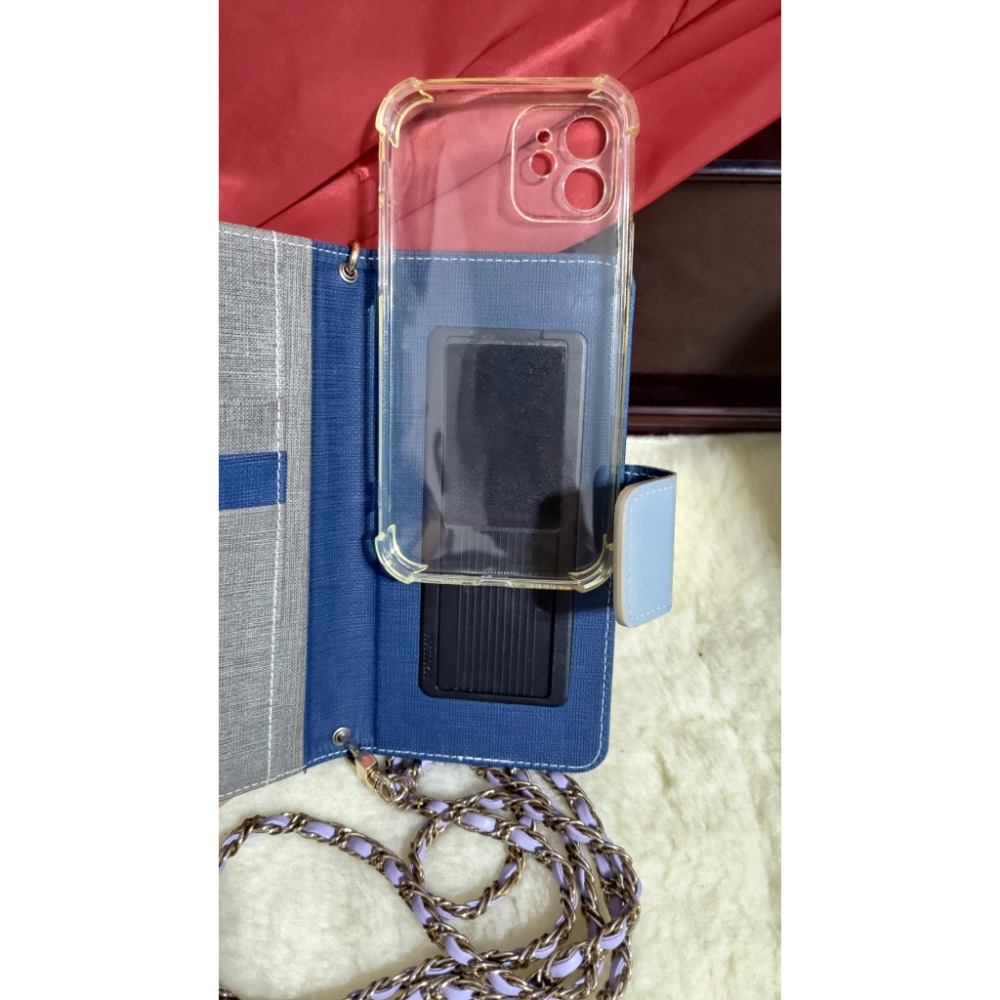 二手 小花朵朵 夕陽與花手機繩附夾片 open 帆布托特包 韓國設計師T-pocket手機包含長鍊背帶-細節圖10