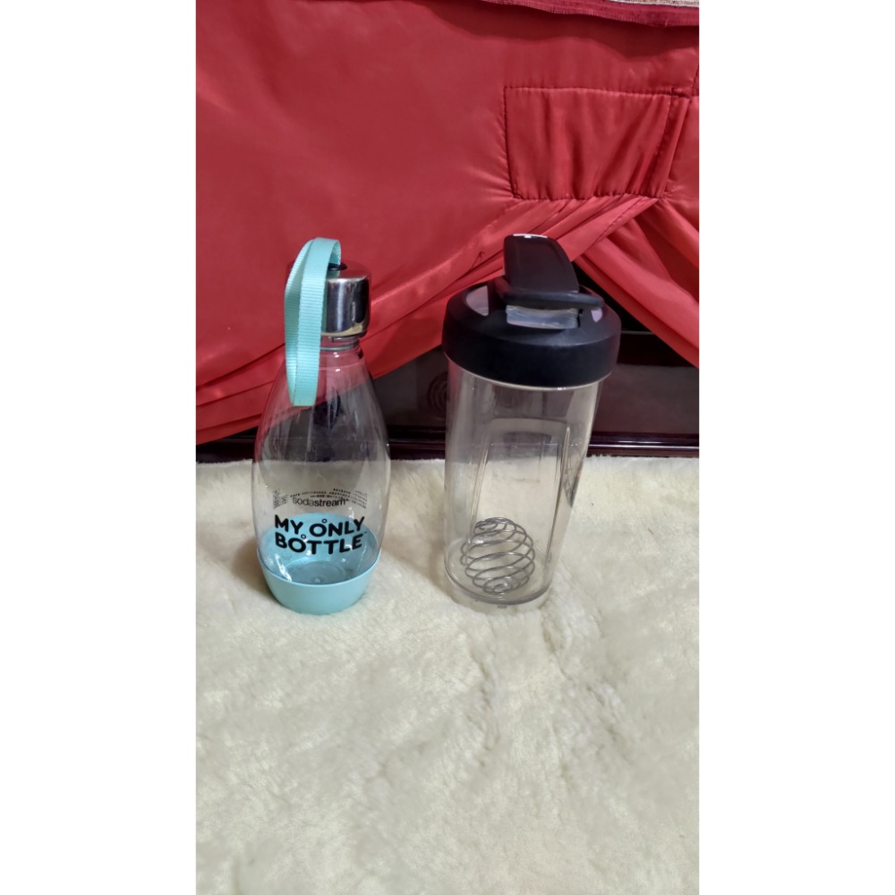 二手 Sodastream 恆隆行 好好帶水瓶500cc Blender Bottle 按壓式瓶鎖搖搖杯神射手熊大限量-細節圖3