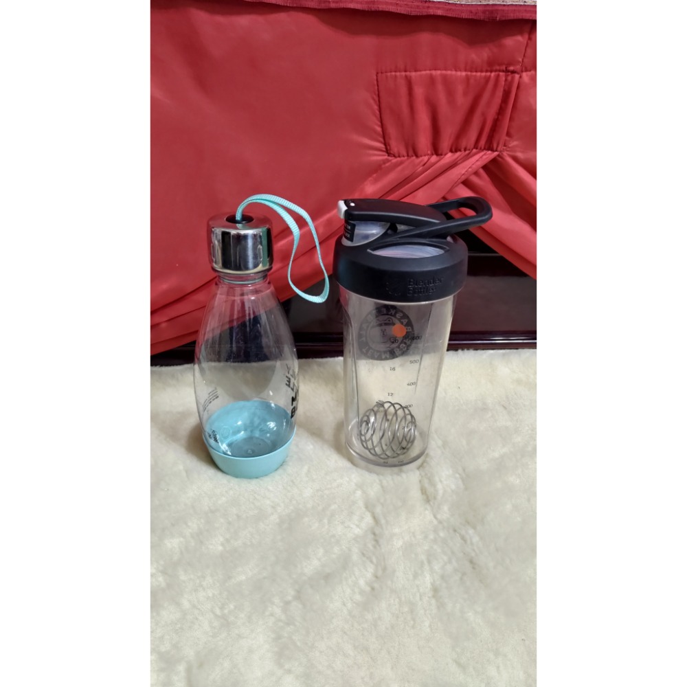 二手 Sodastream 恆隆行 好好帶水瓶500cc Blender Bottle 按壓式瓶鎖搖搖杯神射手熊大限量-細節圖4
