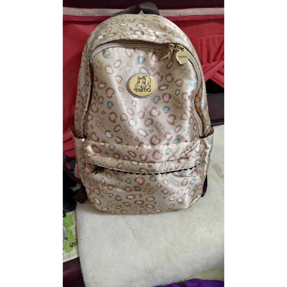 二手 mimo空氣後背包 手提包 LACOSTE 條紋帆布手提包 肩背包-規格圖9