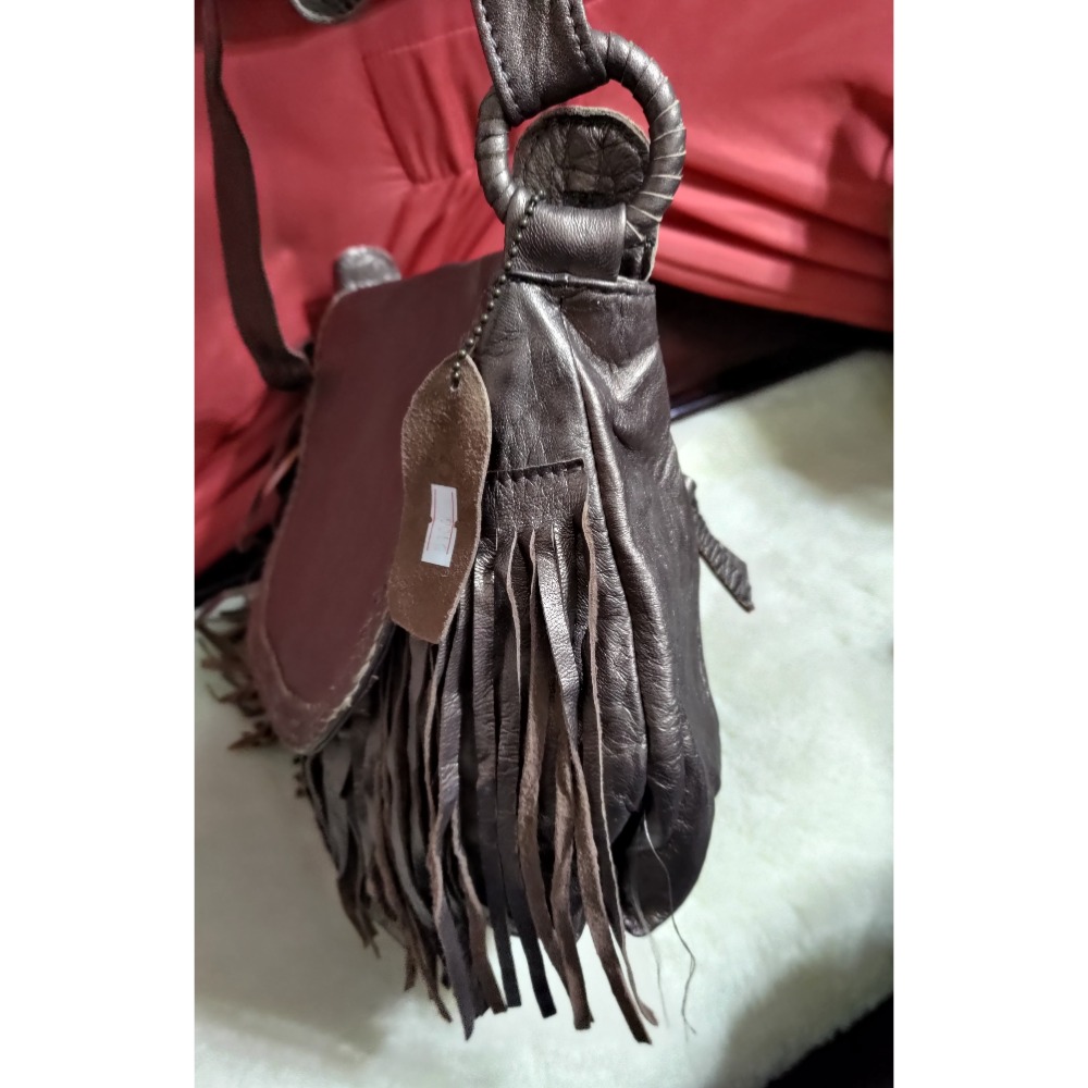 真皮 斜背包 流蘇包-細節圖9