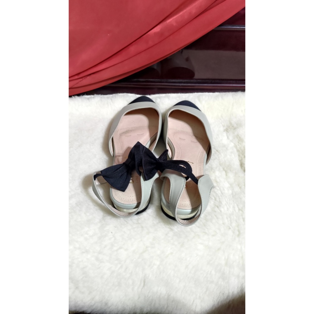 DIANA 真皮 低跟鞋 蝴蝶結後繫帶 小香款 23號-細節圖2