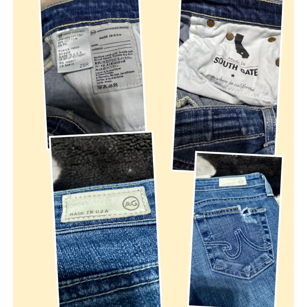 二手PAIGE美國製刷破彈性牛仔褲25腰 GA 美國製 刷破彈性牛仔褲25腰-細節圖5