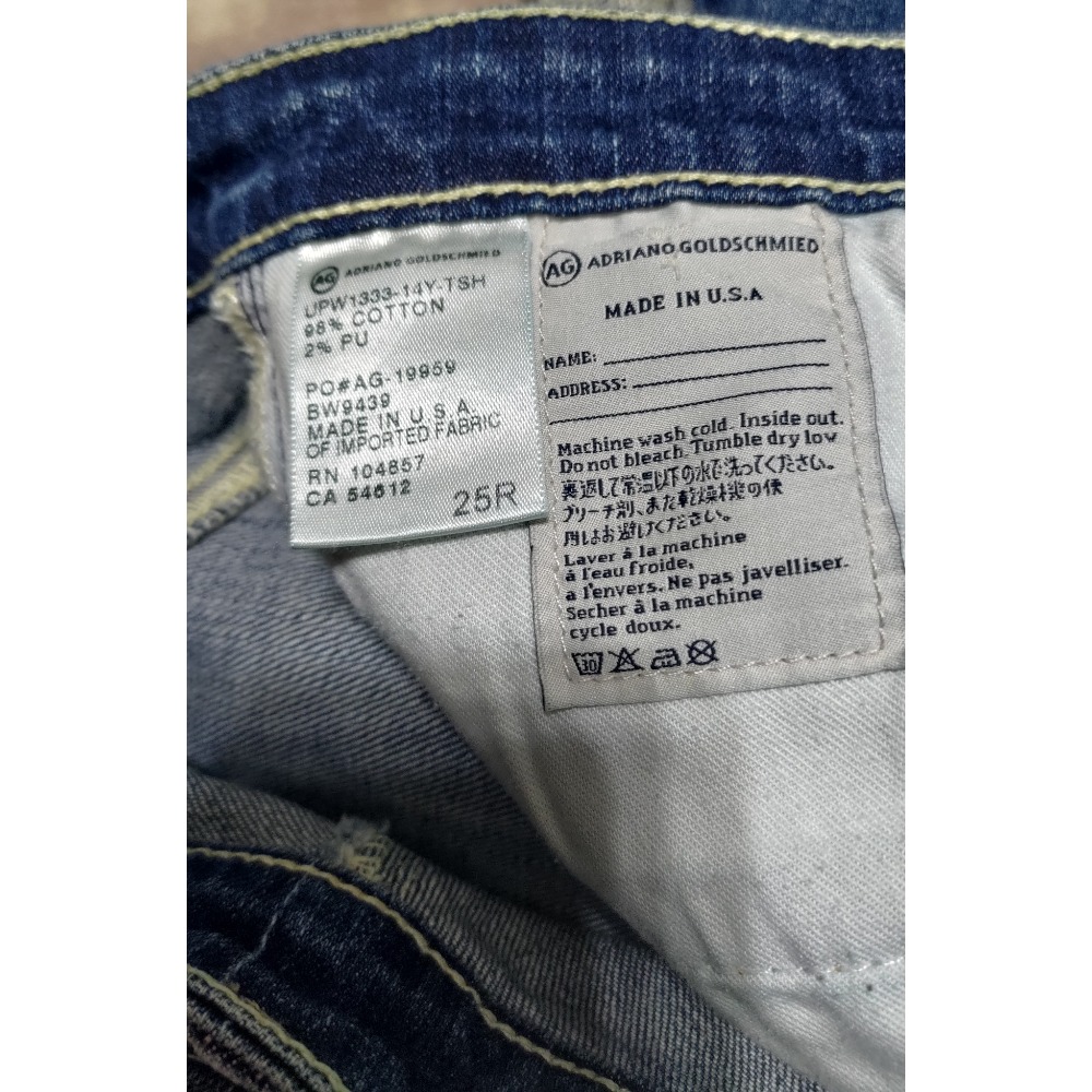 二手PAIGE美國製刷破彈性牛仔褲25腰 GA 美國製 刷破彈性牛仔褲25腰-細節圖11