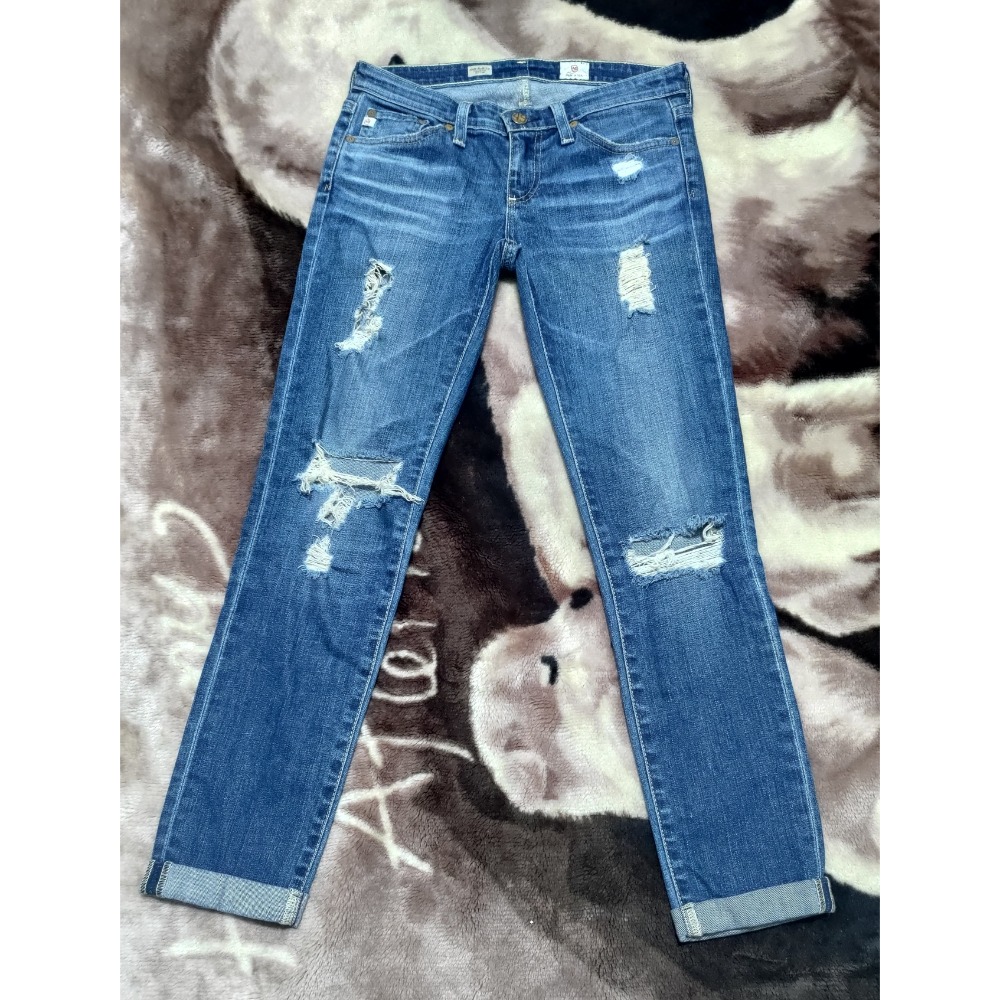二手PAIGE美國製刷破彈性牛仔褲25腰 GA 美國製 刷破彈性牛仔褲25腰-規格圖11