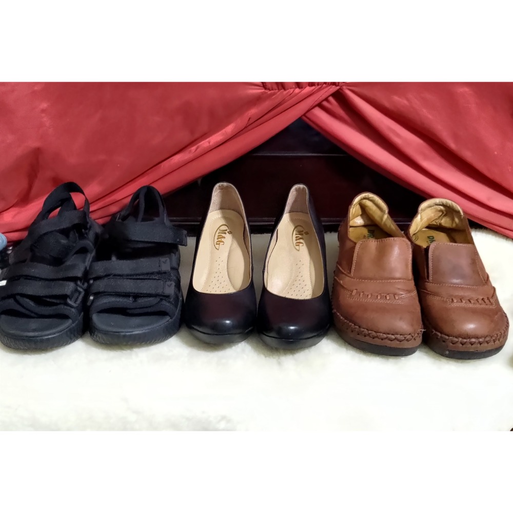 二手 Demix 涼鞋 厚底 23.5 DR.KAO真皮厚底包鞋23.5 M&G真皮事務鞋 跟鞋37號-細節圖4