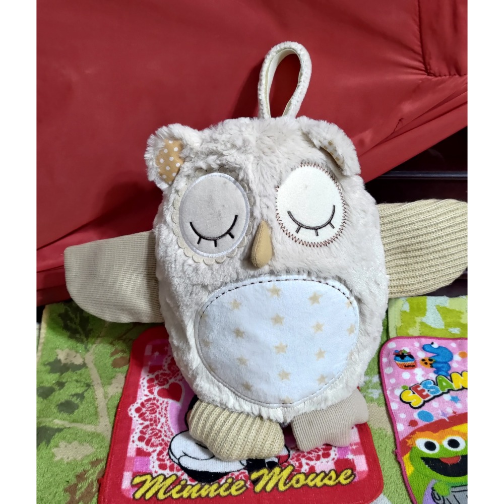 Dot to Dot 發聲安撫娃娃 malldi寶貝外出舒眠音樂玩偶 貓頭鷹 兒童餐具-細節圖3