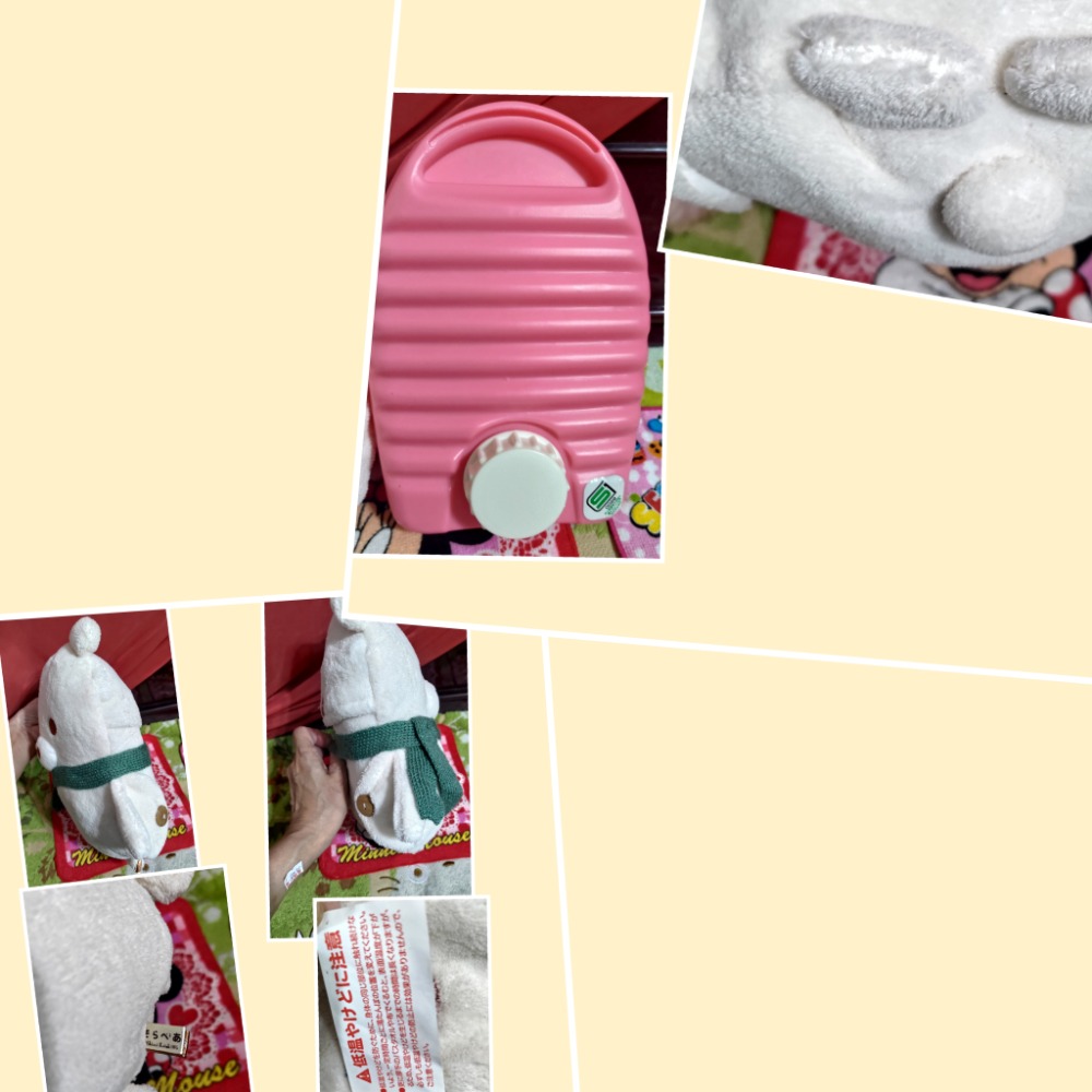 眼淚熊 熱水袋 80年代復古蕾絲米妮 紅衣米妮 玩偶 絨毛 娃娃 萬代莫魯貝可 滿腹花紋-細節圖5