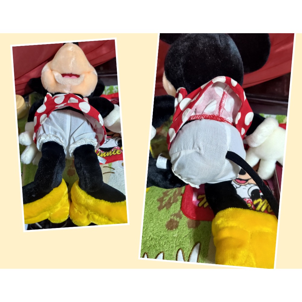 眼淚熊 熱水袋 80年代復古蕾絲米妮 紅衣米妮 玩偶 絨毛 娃娃 萬代莫魯貝可 滿腹花紋-細節圖9