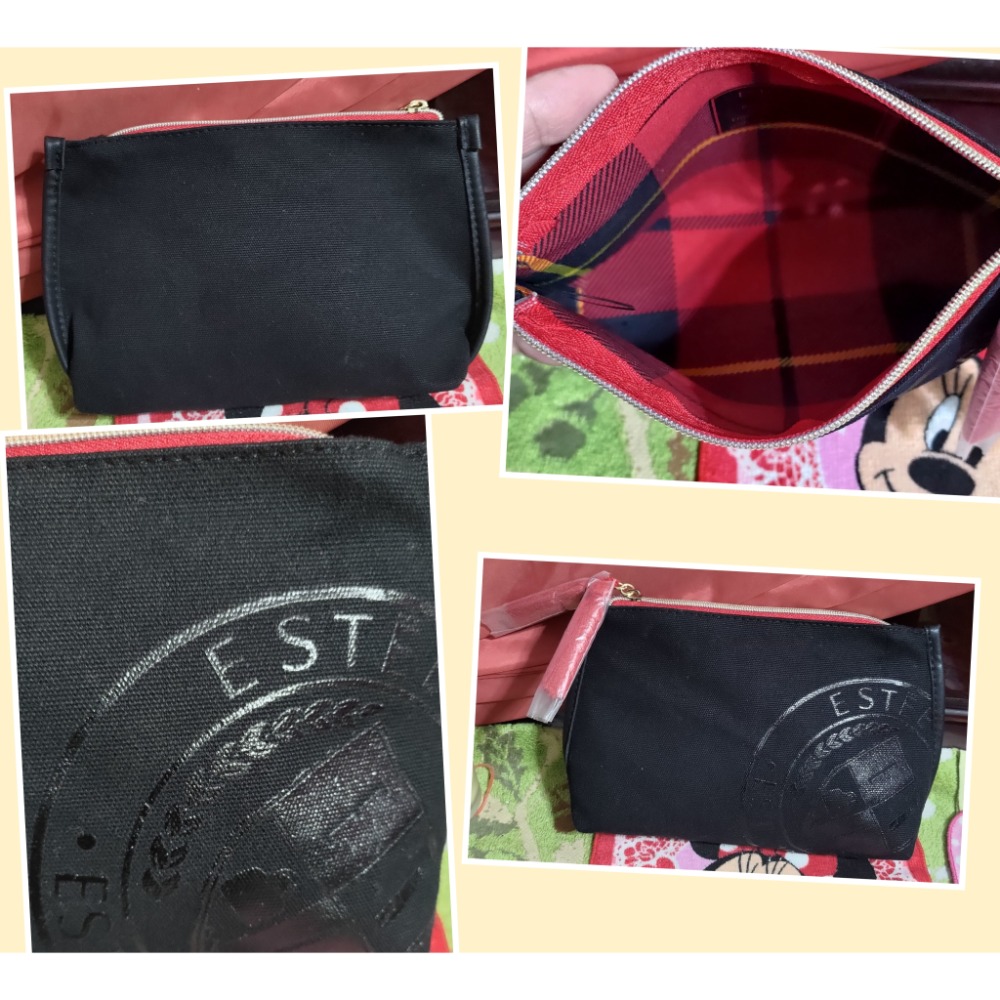 Jones New York 化粧 旅行收納手提包 KT收納盒 雅詩蘭黛紅色流蘇 化粧包 招福貓 吊飾-細節圖7