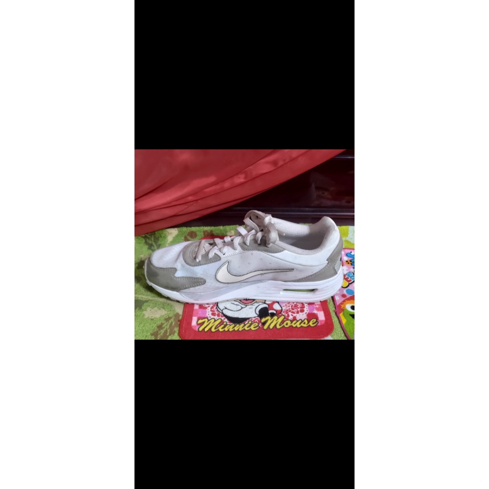 Nike 休閒鞋 Air Max 男鞋 氣墊 灰 白 網眼27公分 大尺碼-細節圖5