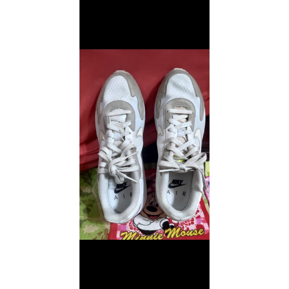 Nike 休閒鞋 Air Max 男鞋 氣墊 灰 白 網眼27公分 大尺碼-細節圖7