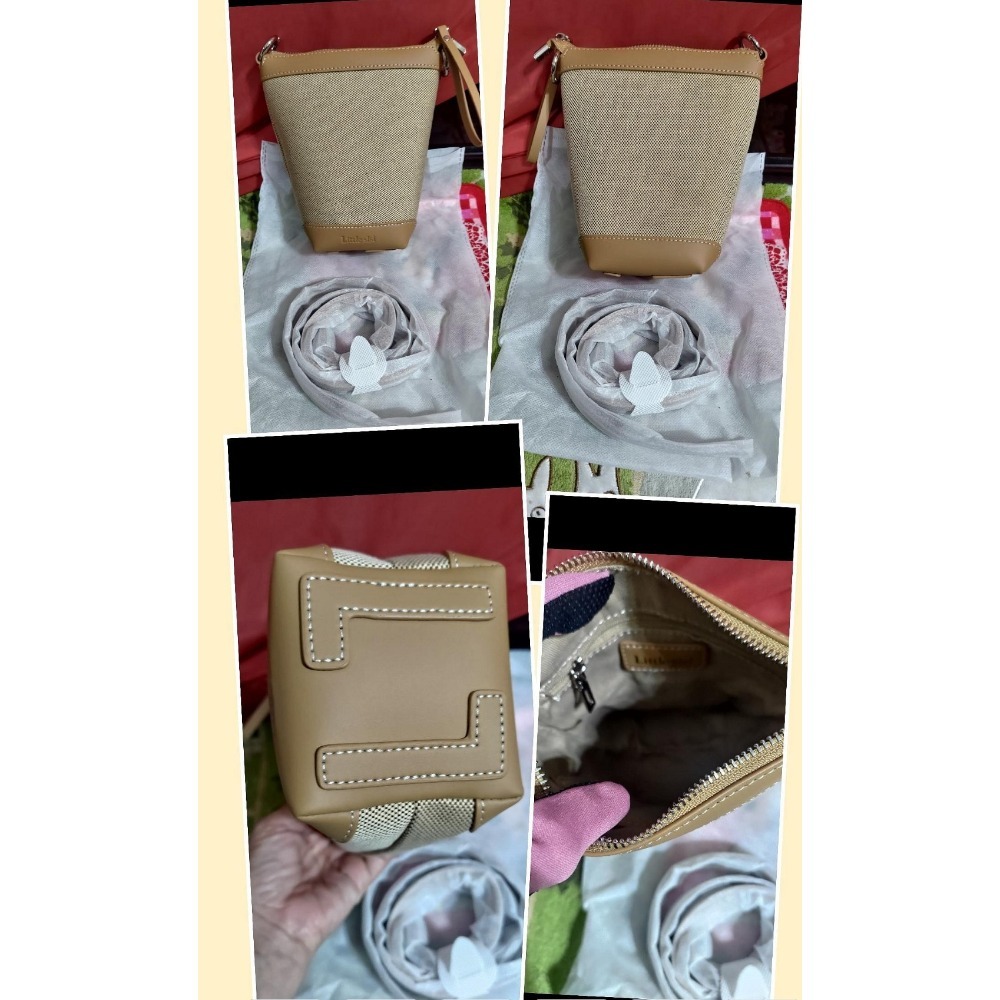 Little sisi品牌 肩斜背包 OLIVO 售出經典藍綠格 Uniqlo絨毛手提後背包-細節圖8