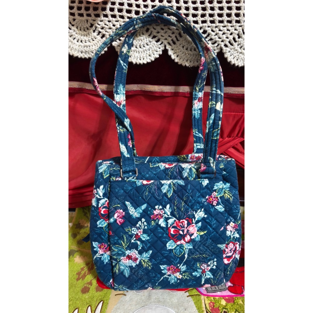 SAVE MY BAG 超輕量手提托特包 LESPORTSAC後背包 美國Vera Bradley純棉多隔層玫瑰印花肩-細節圖2