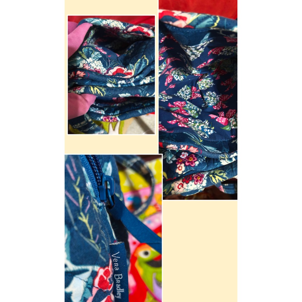 SAVE MY BAG 超輕量手提托特包 LESPORTSAC後背包 美國Vera Bradley純棉多隔層玫瑰印花肩-細節圖4