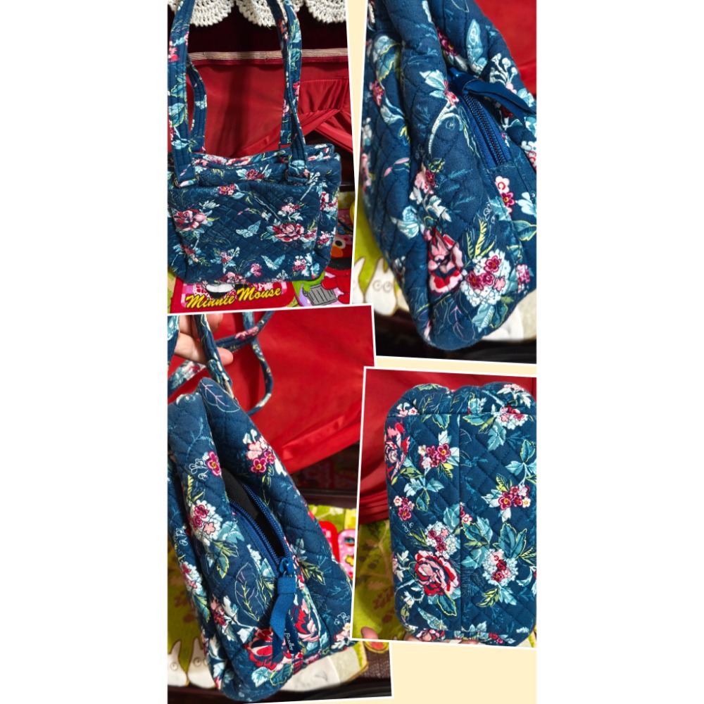 SAVE MY BAG 超輕量手提托特包 LESPORTSAC後背包 美國Vera Bradley純棉多隔層玫瑰印花肩-細節圖9