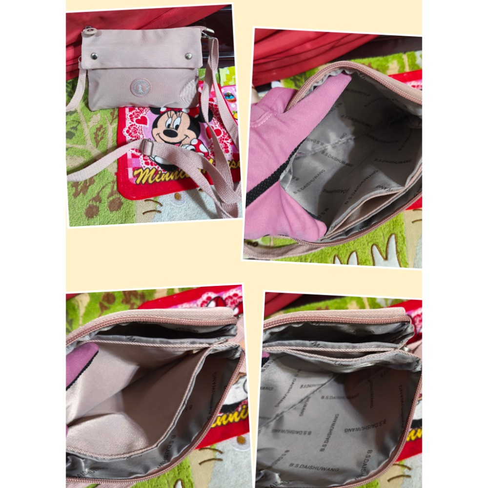 MS.SHIANG肩斜側背包 YUESITE 多夾層 B.S.D.S冰山袋鼠橫式三層 MODIFEI 肩斜側背包-細節圖3