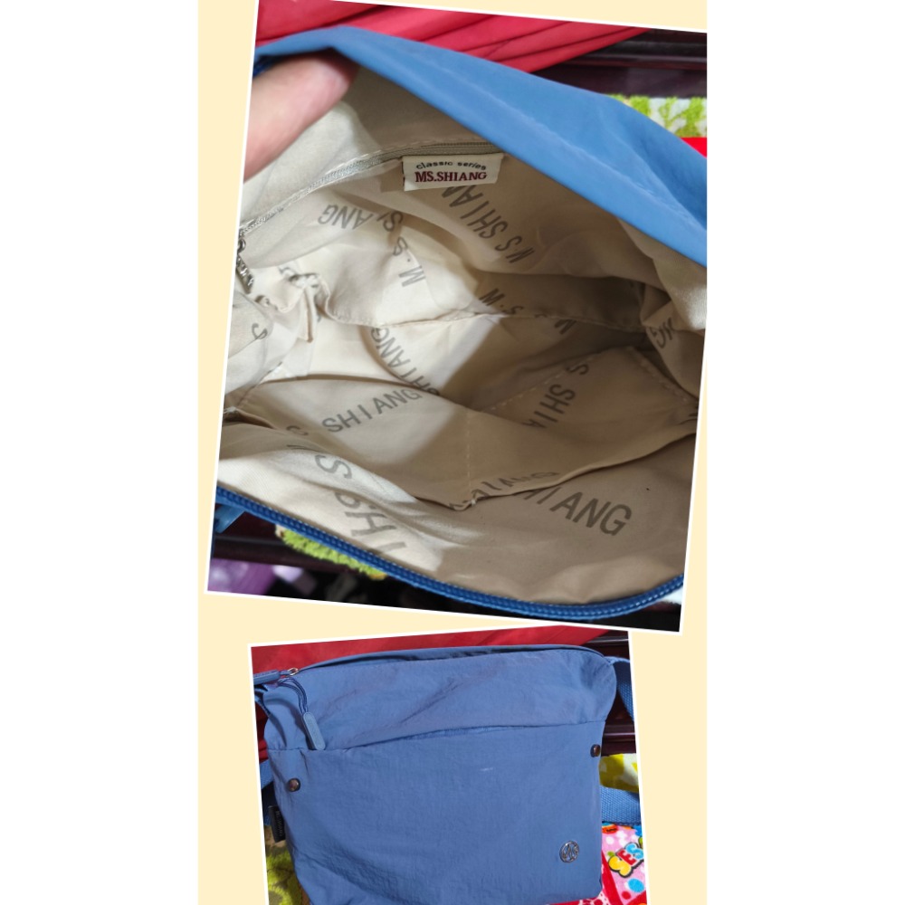 MS.SHIANG肩斜側背包 YUESITE 多夾層 B.S.D.S冰山袋鼠橫式三層 MODIFEI 肩斜側背包-細節圖7