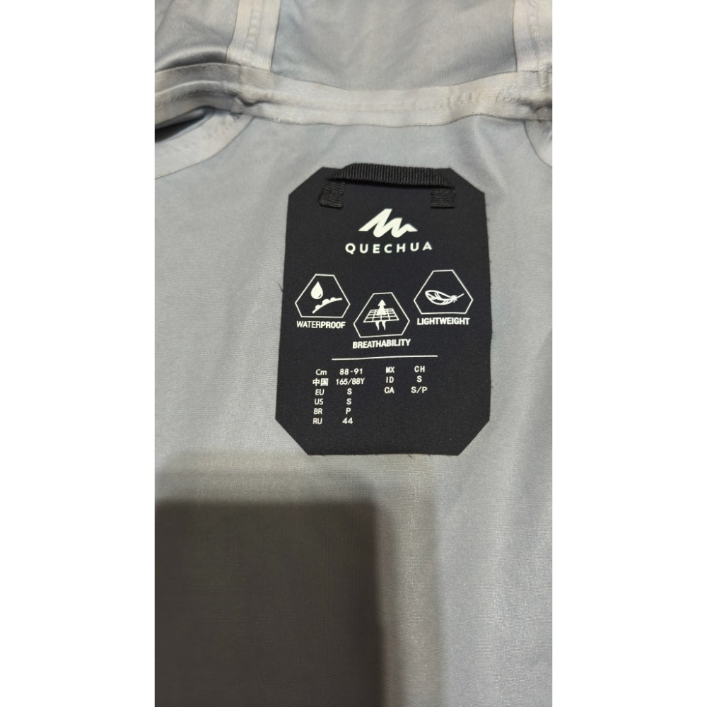 QUECHUA 女款登山 防水外套 黑色 S-細節圖10