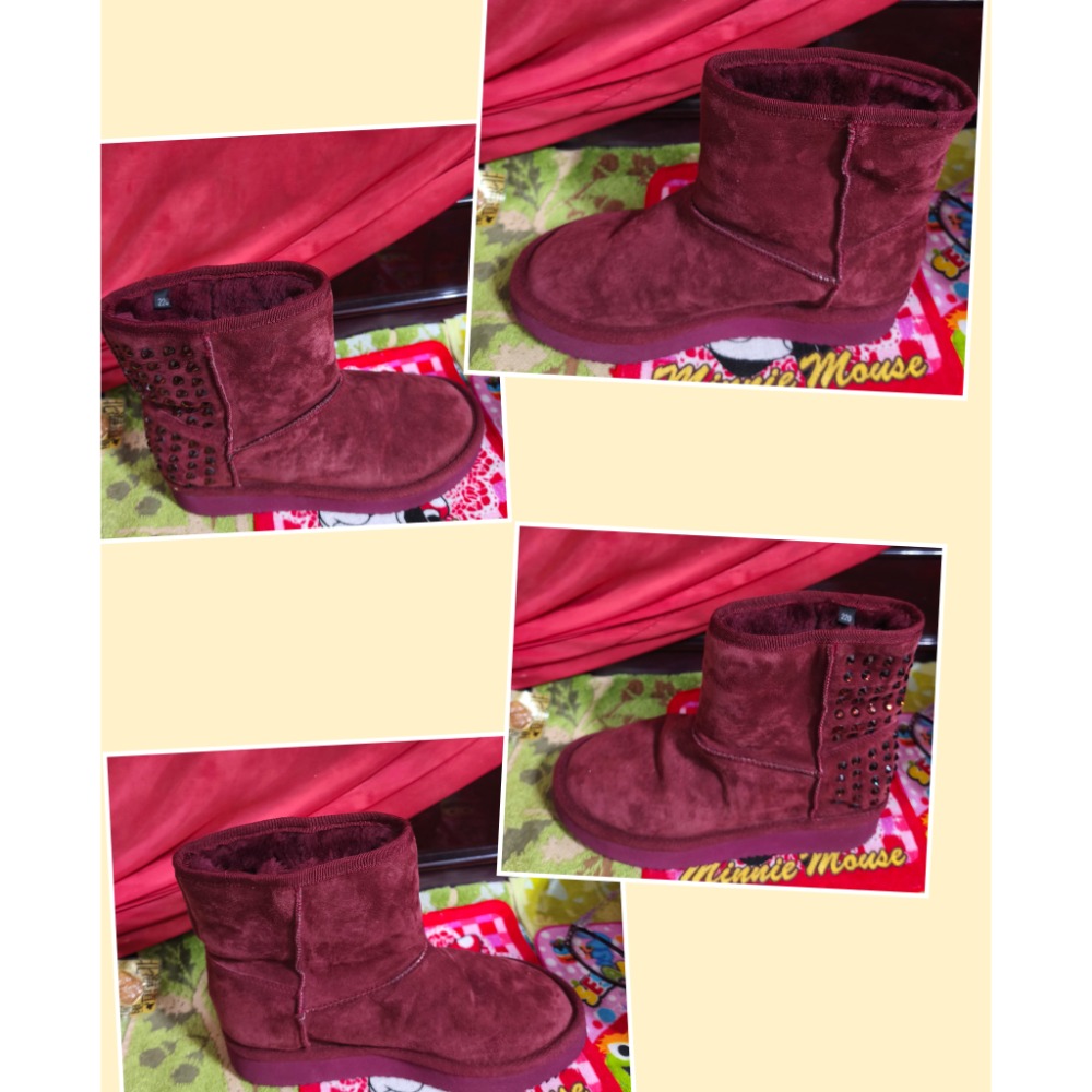 Staccato 麓皮毛靴22號 3-DIMENSION真皮側拉鍊靴36號-細節圖5