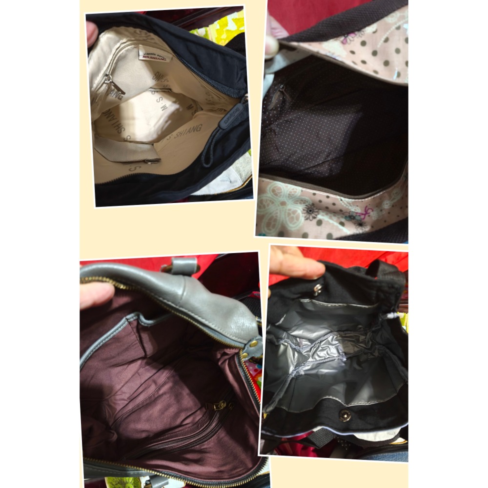 軟真皮手提包 肩斜背包 庫洛米 手提包 Zakka防水包 大容量  MS.SHIANG黑色包-細節圖4