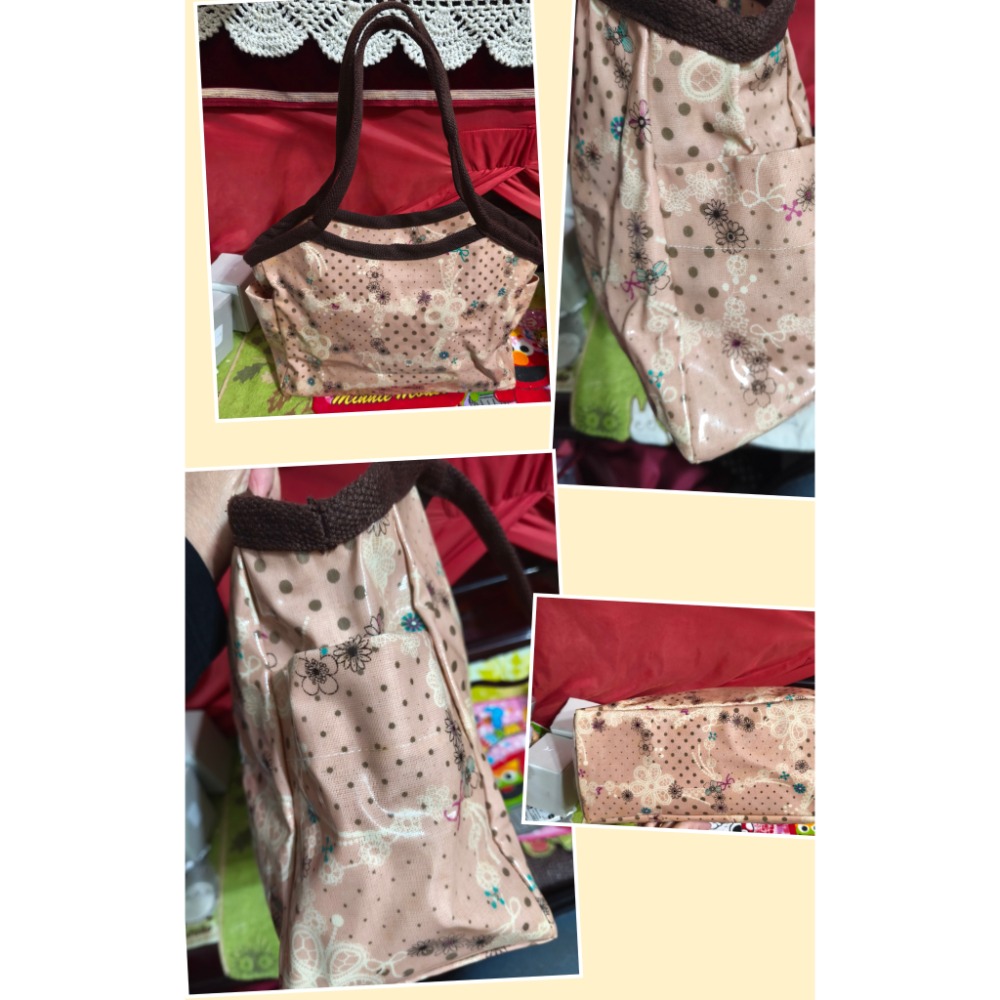 軟真皮手提包 肩斜背包 庫洛米 手提包 Zakka防水包 大容量  MS.SHIANG黑色包-細節圖5