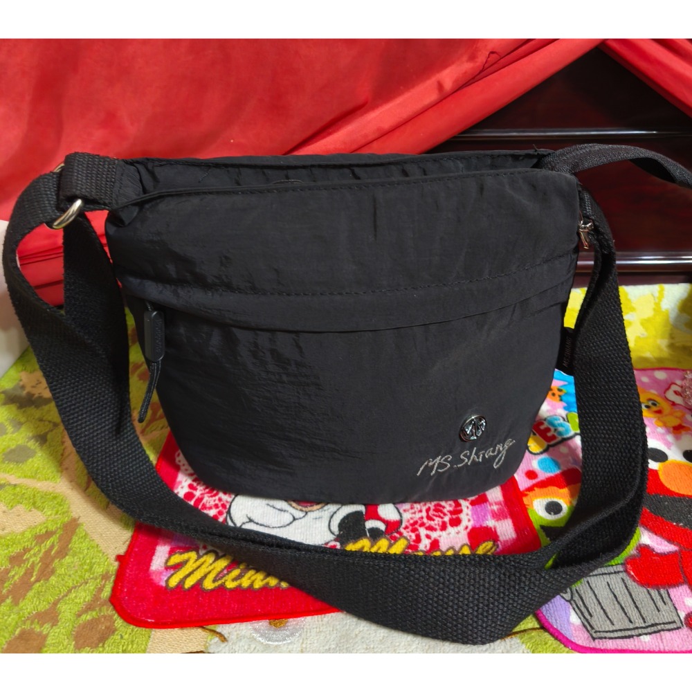 軟真皮手提包 肩斜背包 庫洛米 手提包 Zakka防水包 大容量  MS.SHIANG黑色包-細節圖6