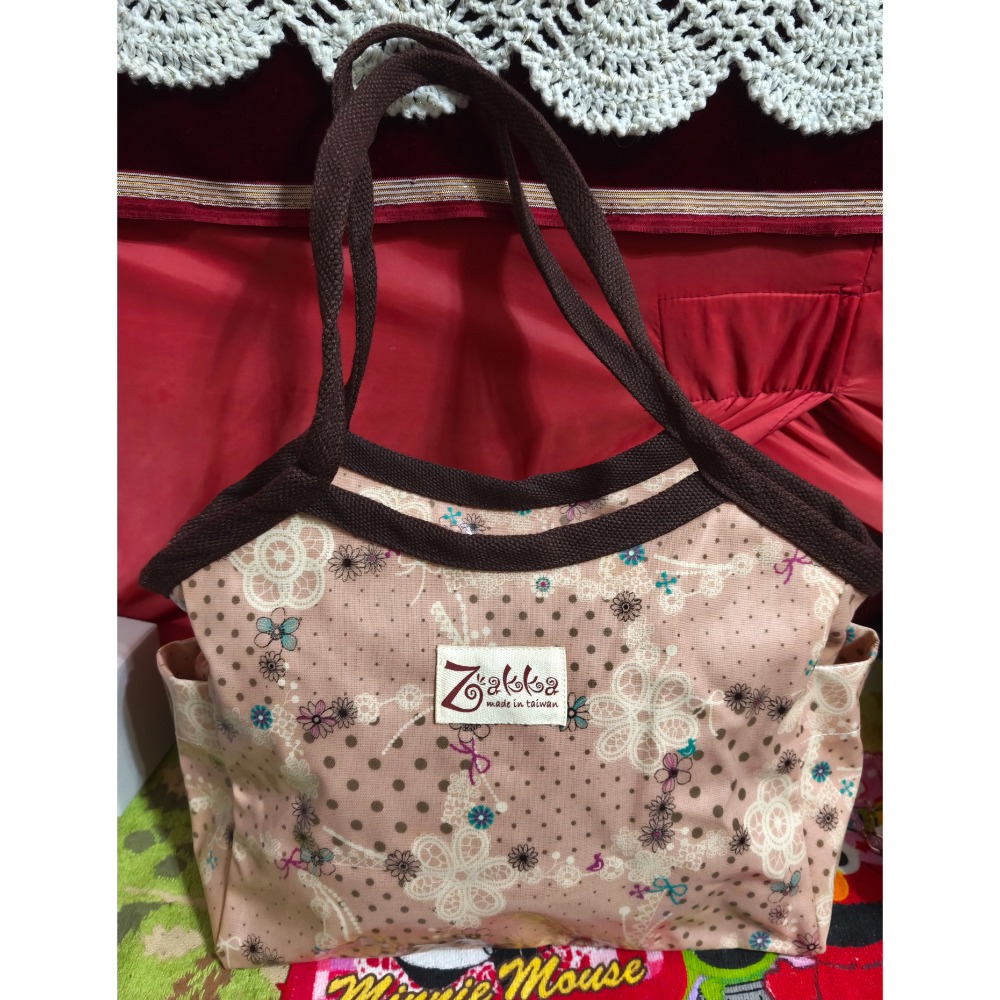 軟真皮手提包 肩斜背包 庫洛米 手提包 Zakka防水包 大容量  MS.SHIANG黑色包-細節圖7