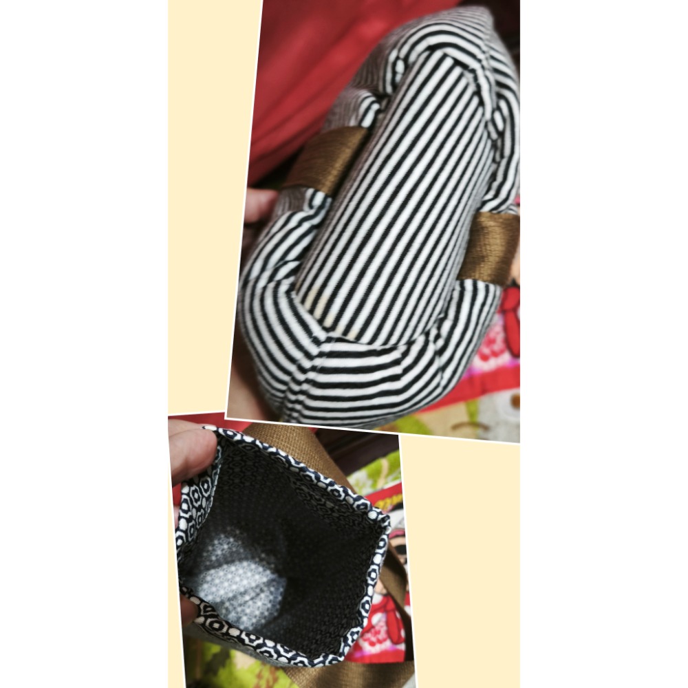 有購燒包後背包 手提包 日本 NEKOMARUKE軍綠帆布三袋格 PORTER 收納包手拿包 In線條手拿袋-細節圖5