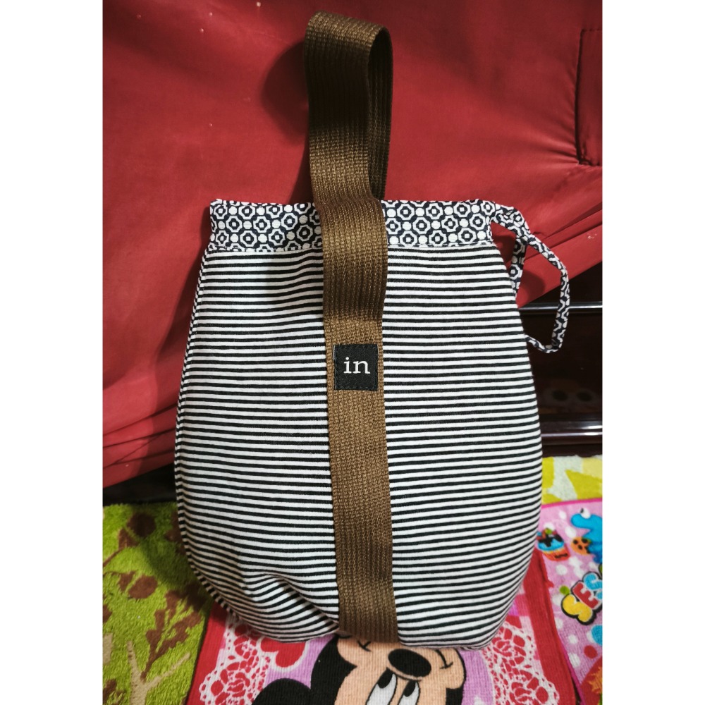 有購燒包後背包 手提包 日本 NEKOMARUKE軍綠帆布三袋格 PORTER 收納包手拿包 In線條手拿袋-細節圖10