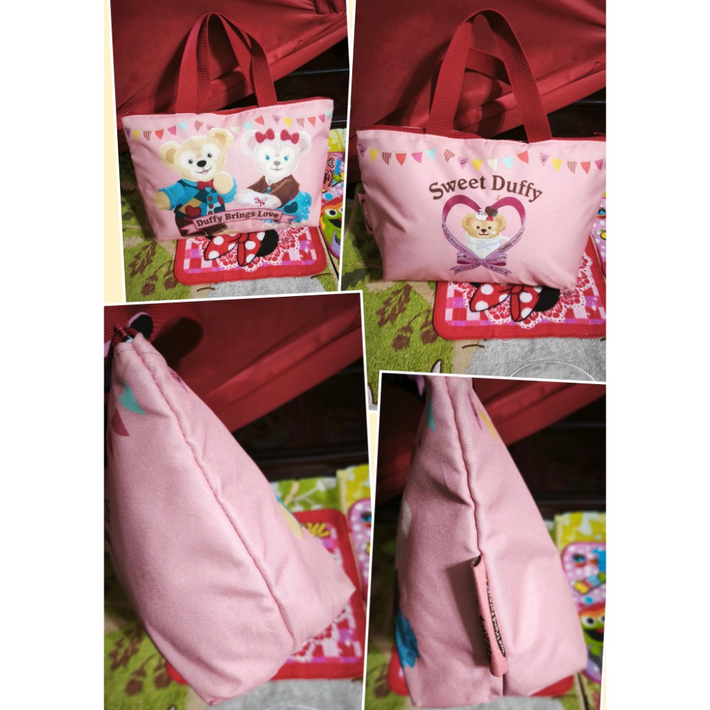 水豚君便當提袋 達菲雪莉玫情人節手提袋 角落生物收納包-細節圖3