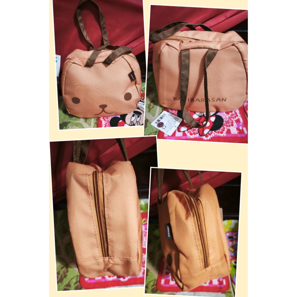 水豚君便當提袋 達菲雪莉玫情人節手提袋 角落生物收納包-細節圖5