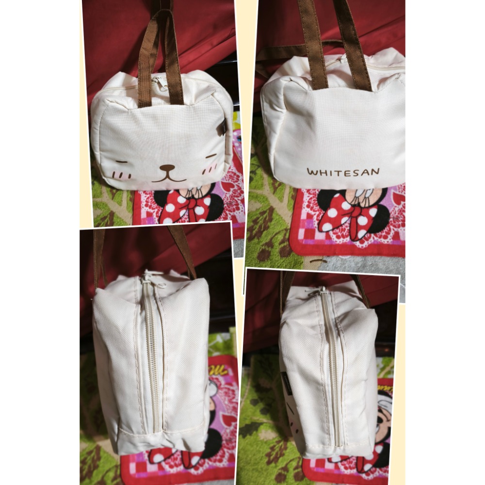 水豚君便當提袋 達菲雪莉玫情人節手提袋 角落生物收納包-細節圖7