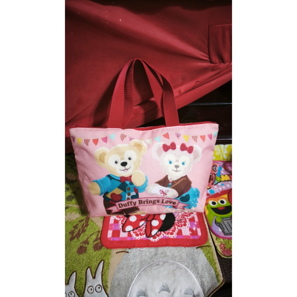 水豚君便當提袋 達菲雪莉玫情人節手提袋 角落生物收納包-細節圖9