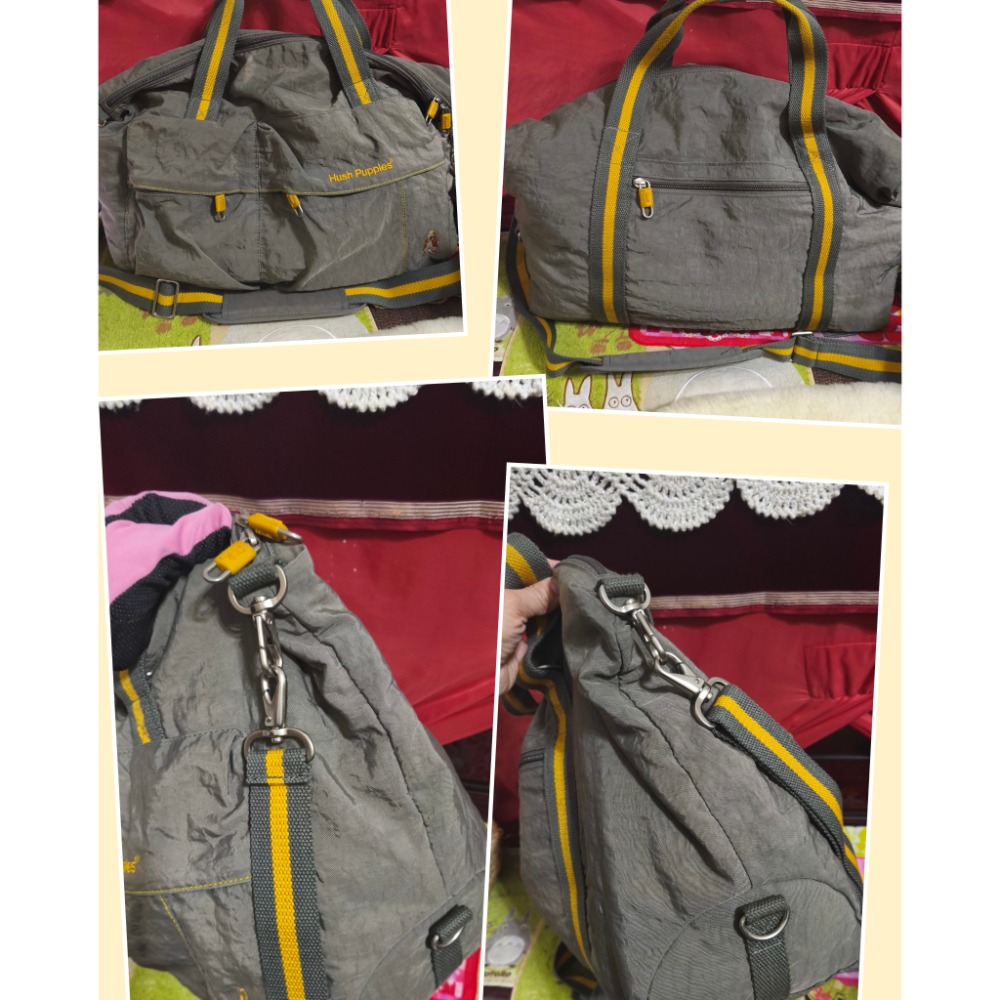 艾王戶外背包徒步運動紫花色 民族風刺繡手提肩斜包 CHEVIOT 雪菲英文字母肩斜 Hush Pupples旅行包-細節圖7