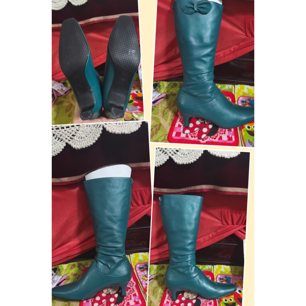 ASO長靴7.5碼 男鞋牛皮低跟皮鞋真皮軟鞋墊5.5碼-細節圖5