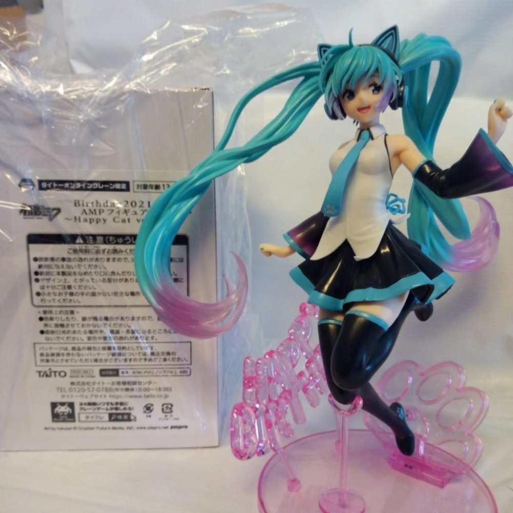 🇯🇵吼皮玩具🇯🇵 初音未來 貓耳 初音 Happy Cat 日版 遊藝場 限定 AMP 公仔 美少女 TAITO 景品-細節圖2