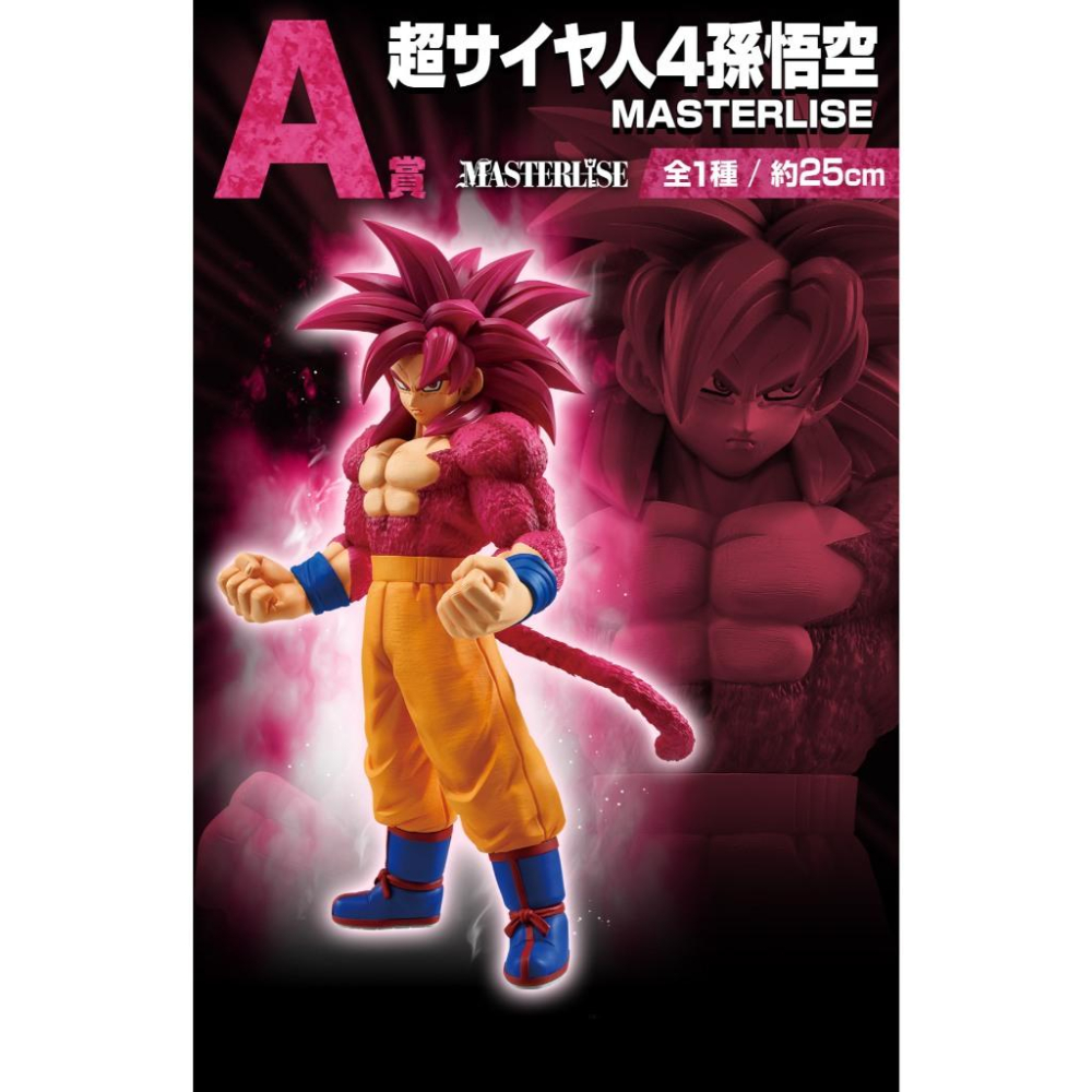 🇯🇵吼皮玩具🇯🇵 七龍珠 孫悟空 超級賽亞人4 紅髮 日版 金證 一番賞 A賞 公仔 Omnibus CROSS 景品-細節圖6