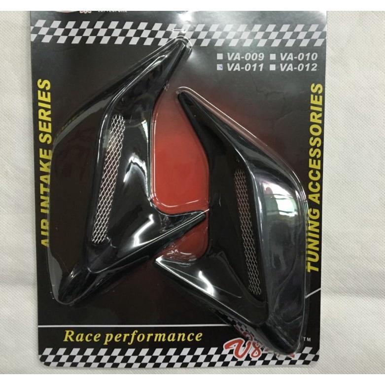 【現貨】鯊魚腮 側風口貼 鯊魚鰭 引擎蓋裝飾貼 假進氣口 仿出風口 出風口裝飾 葉子版貼-細節圖2