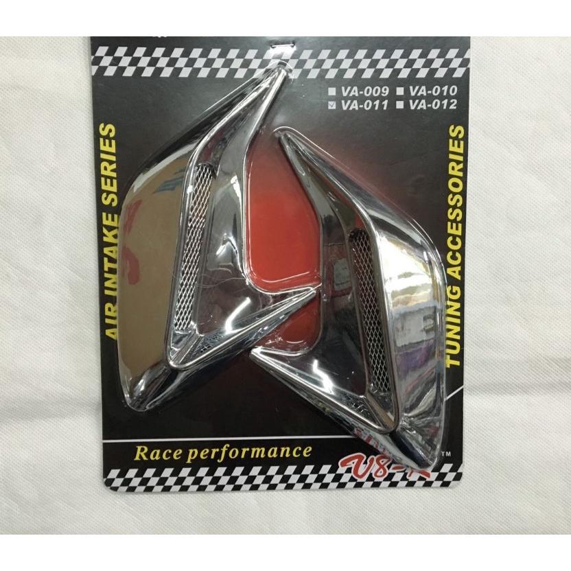 【現貨】鯊魚腮 側風口貼 鯊魚鰭 引擎蓋裝飾貼 假進氣口 仿出風口 出風口裝飾 葉子版貼-細節圖3