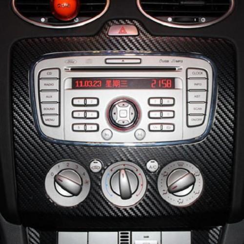 FORD FOCUS MK2 MK3 碳纖卡夢中控貼 恆溫版 免栽切 08-12年 A0369-細節圖3