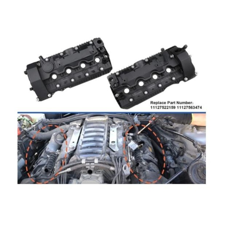 BMW N62引擎 汽門蓋總成 E60 E65 E70 E53 左 11127522159 右 11127563474-細節圖2