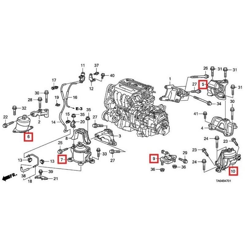 HONDA 正廠 2008- K13 k21 ACCORD 2.4 引擎腳 引擎托架 引擎角 雅歌八代-細節圖6