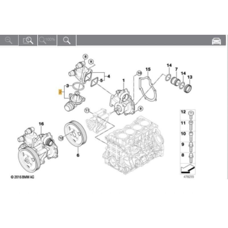 BMW 節溫器 11537510959 11517500597 E88 E46 E90 E91 E81 E82 E83-細節圖5