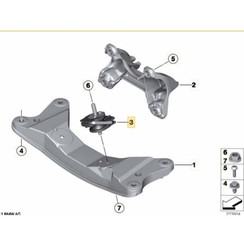 BMW F20 F21 F22 F23 F30 F31 F32 F34 引擎腳 變速箱腳 22116862549-細節圖7