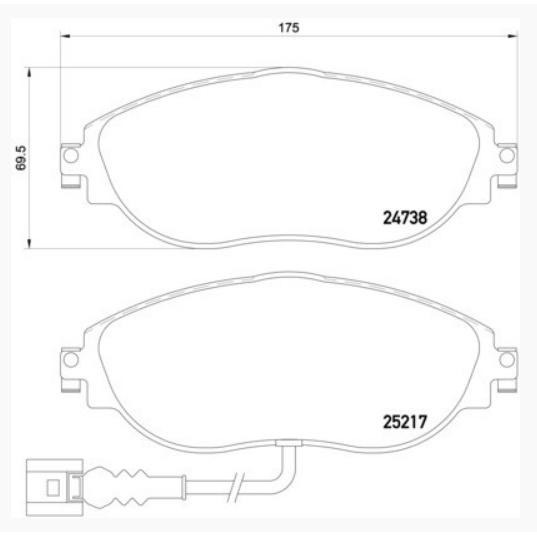 ￼福斯 GOLF PASSAT T ROC kodiaq 前碟 來令片 P85144 煞車皮 7N0698151E-細節圖2