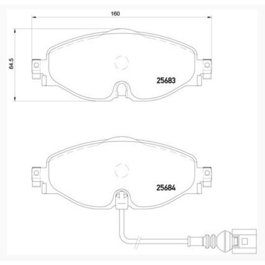 奧迪 A1 A3 Q2 Q3 TT 前 來令片 P85126 P85147 5Q0698151 8V0698151-細節圖2