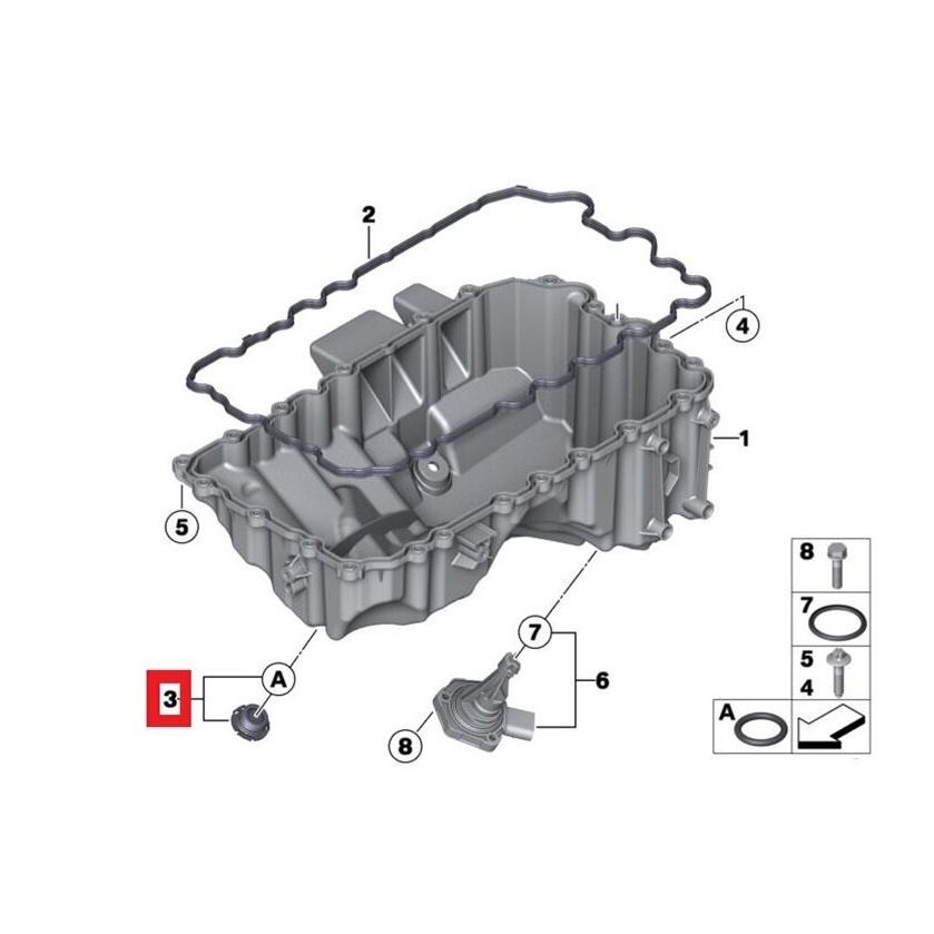 BMW N20 N26 11137605018 引擎油底殼螺絲 F20 F30 F10-細節圖4